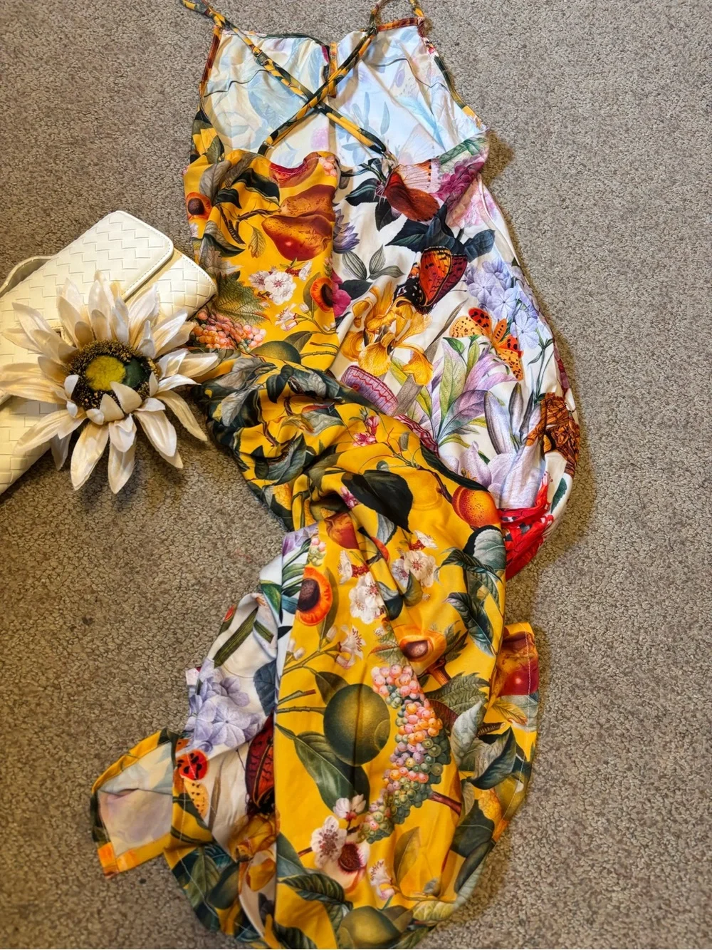 Anthropologie Floral Slip Midi Dress in Multi - Picture 4 of 12